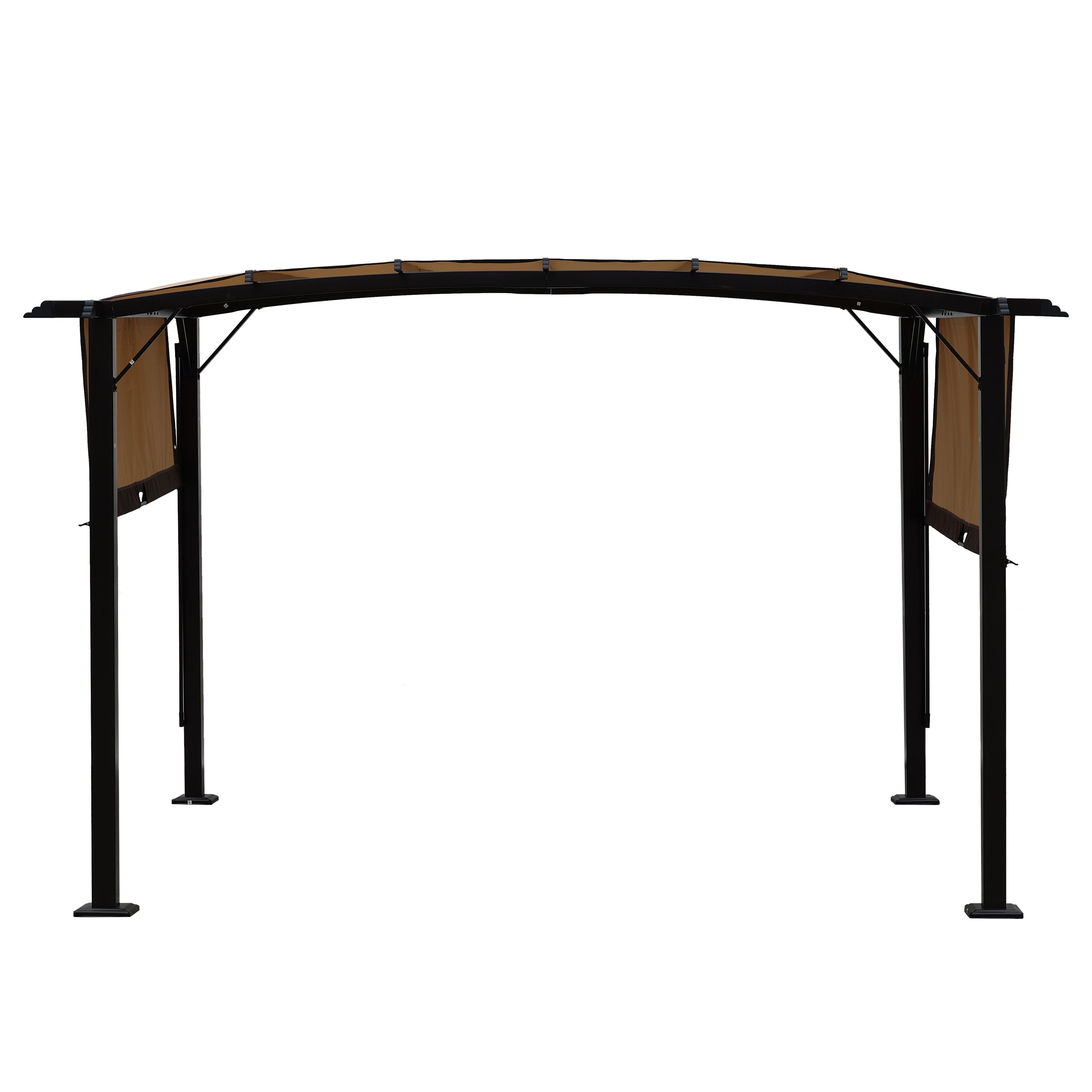 12 x 9 Ft Outdoor Pergola Patio Gazebo,Retractable Shade Canopy,Steel Frame Grape Gazebo,Sunshelter Pergola for Gardens