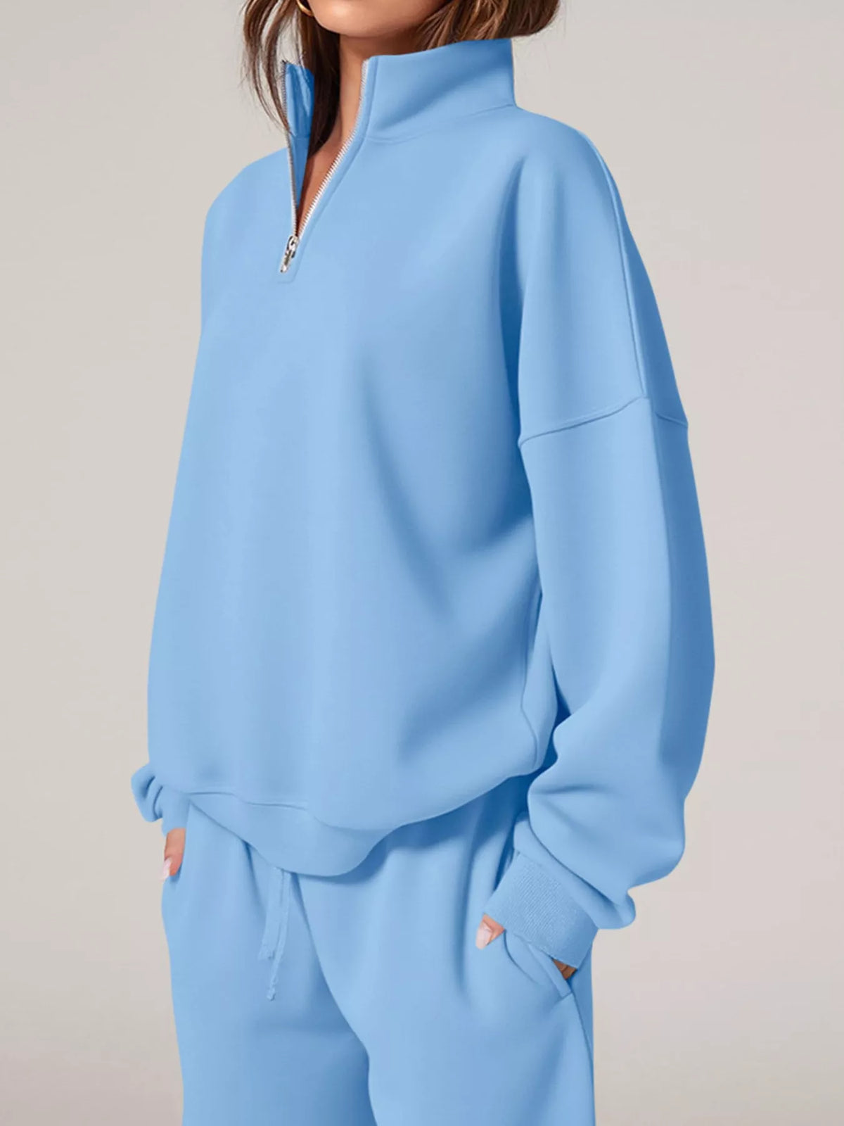 Half-zip sweatshirt set