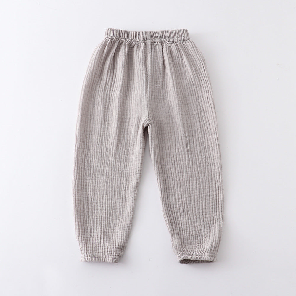 Kids' muslin pull-on pants