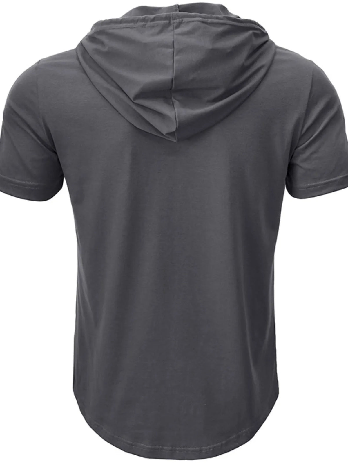 Casual hooded henley T-shirt