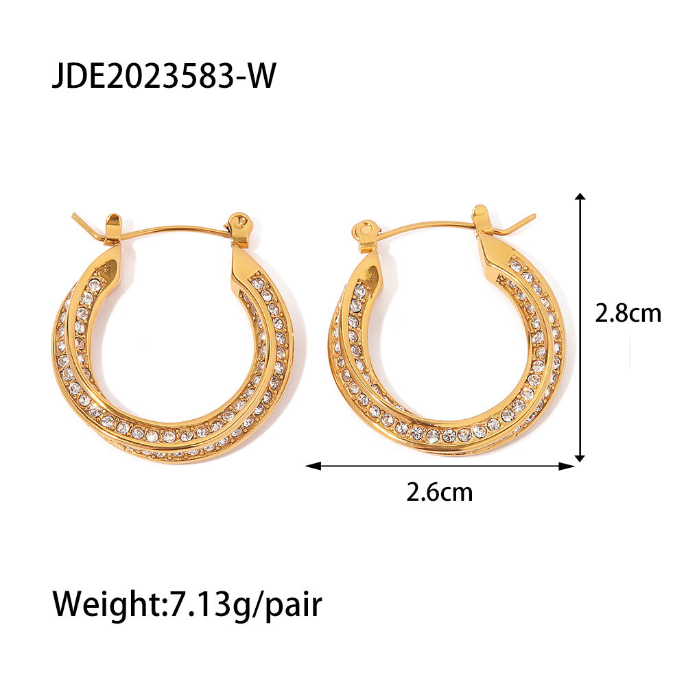 Gold pearl drop earrings