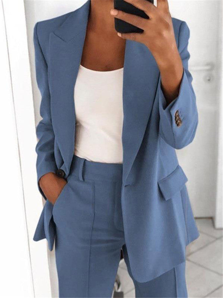 Polo-collar blazer