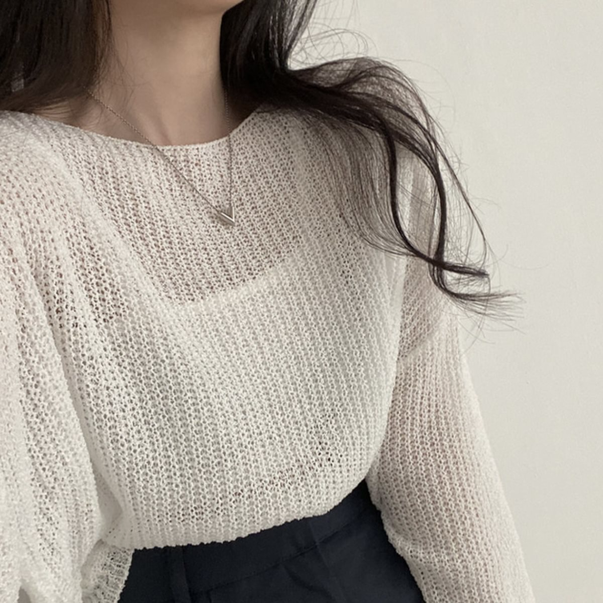 One-size knit sweater