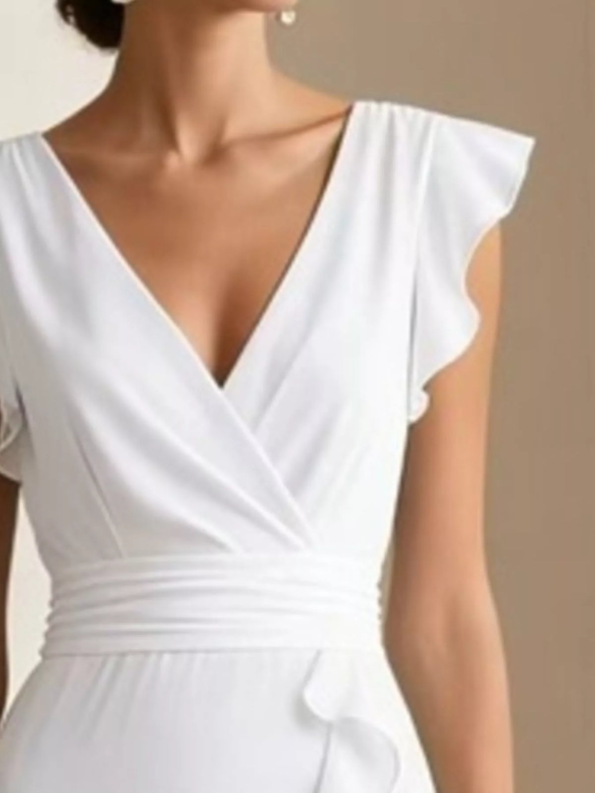 Ruffled surplice maxi dress