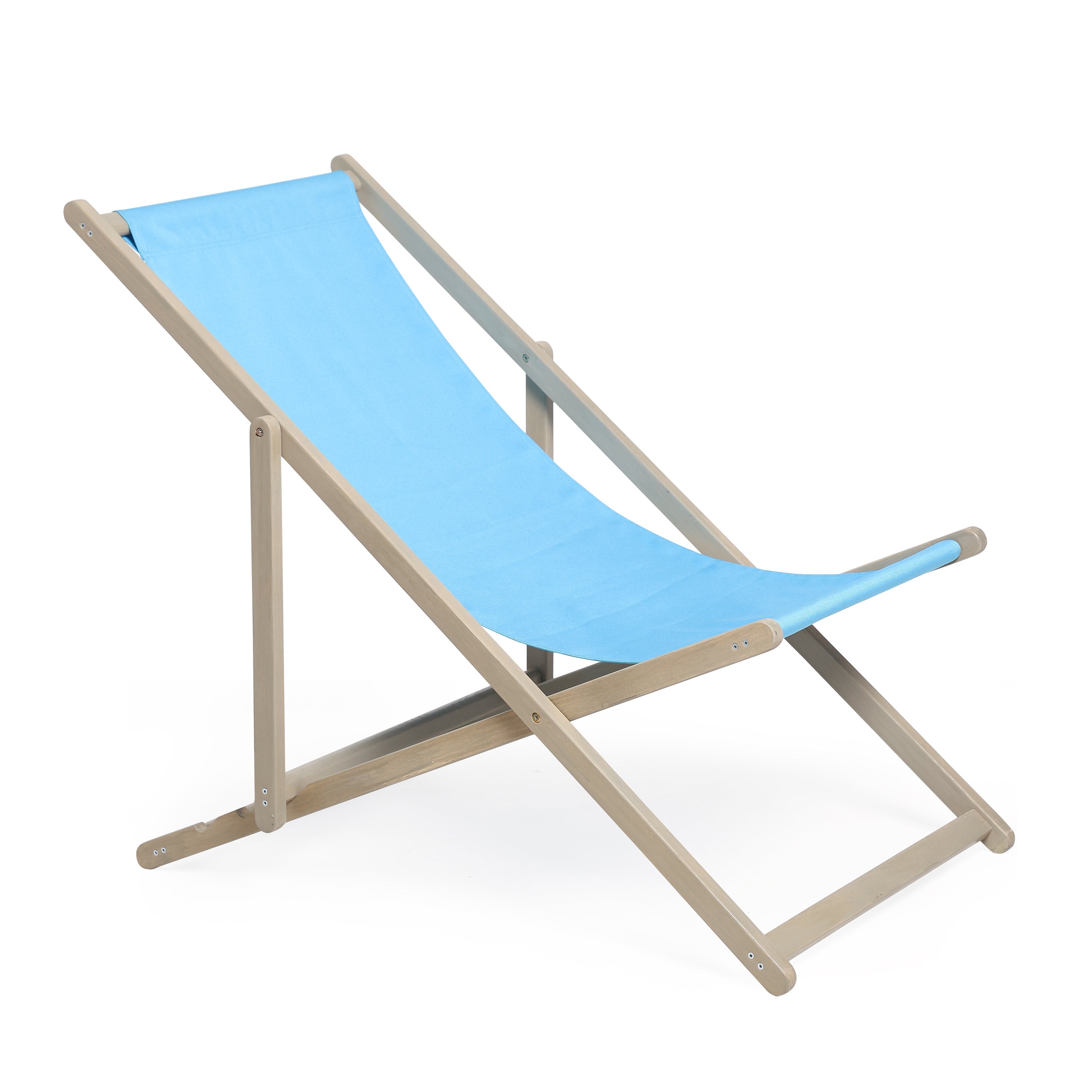 Beach Sling Patio Chair Set of 2,Wooden Folding Outdoor Chairs for Outside 3 Level Height Adjustable, Portable Reclining Beach C