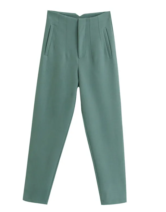 High-rise tapered trousers