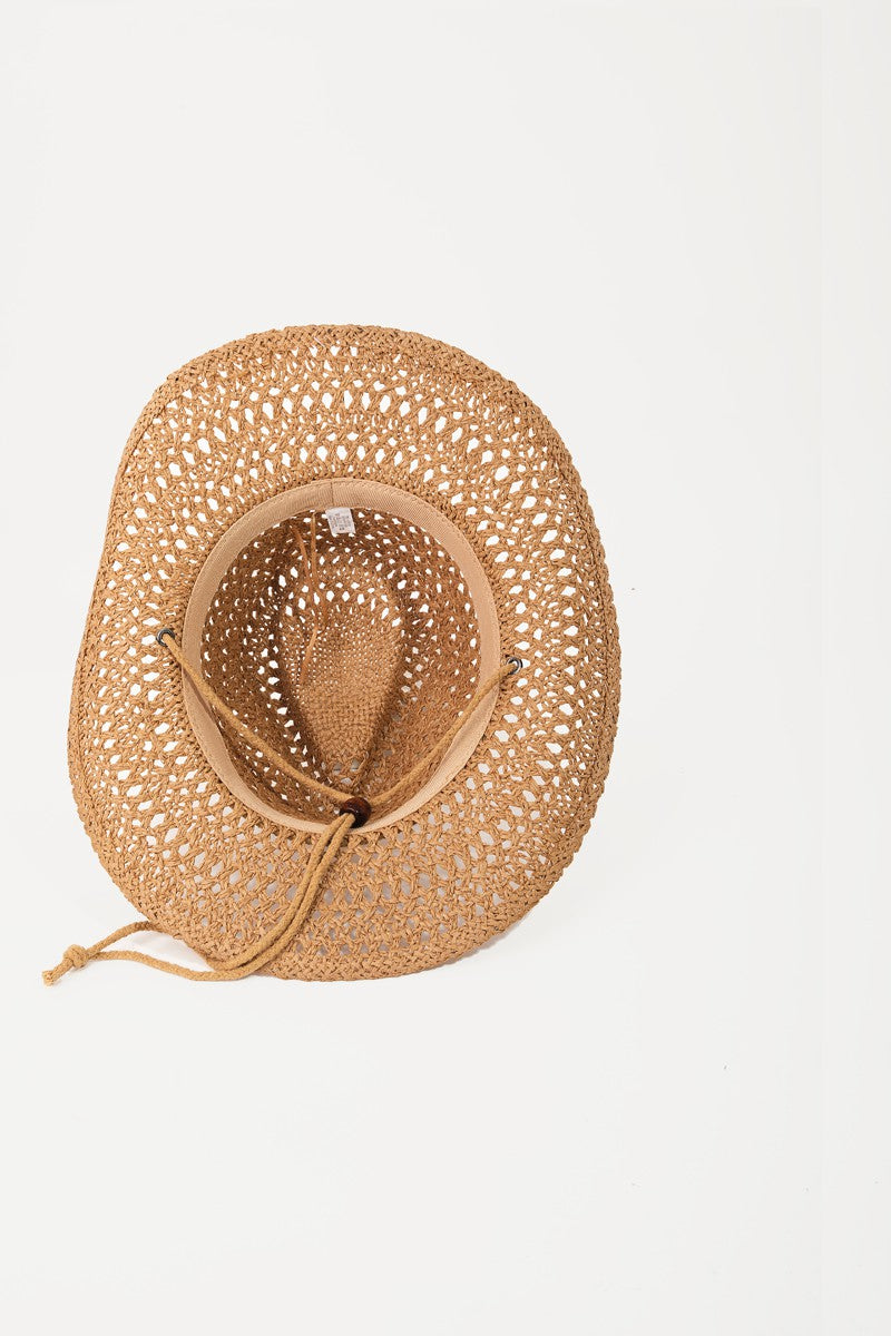 Fame Rope Strap Straw Braided Hat