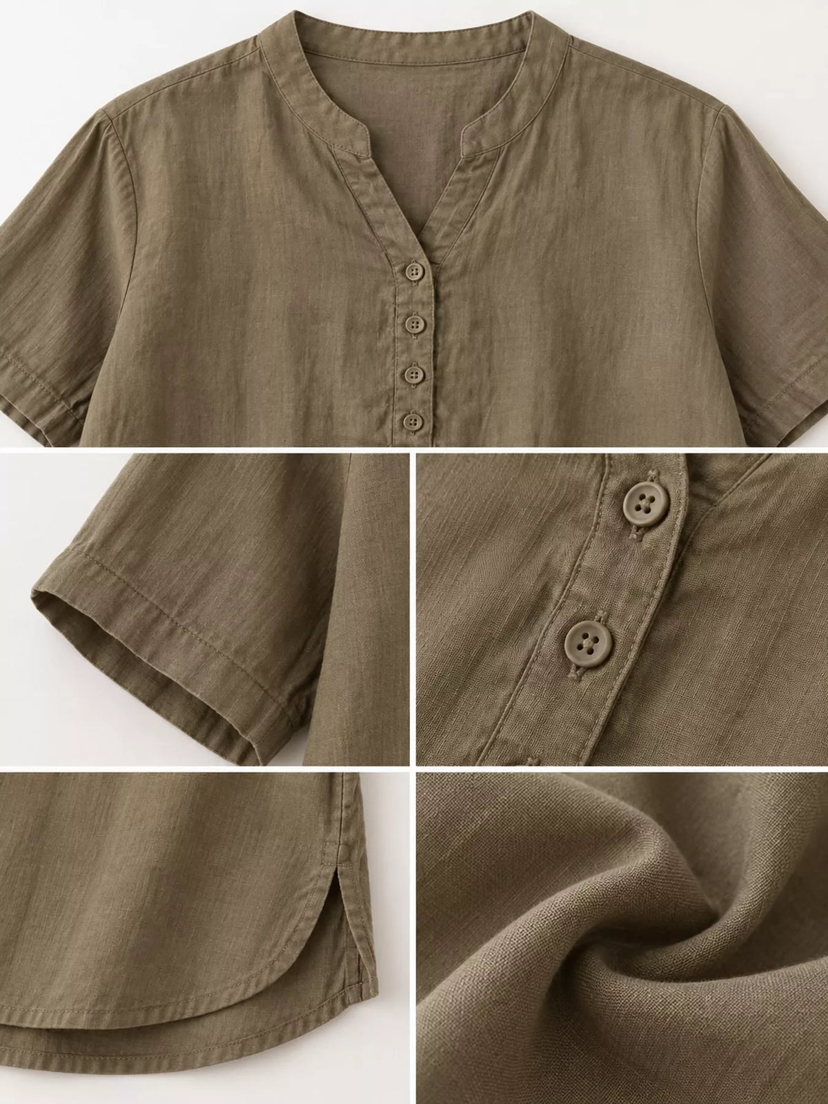 Oversized notched blouse