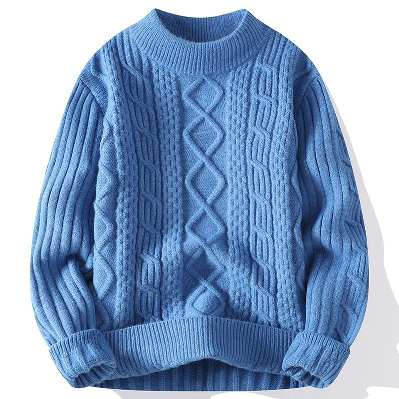 Cable-knit crew sweater