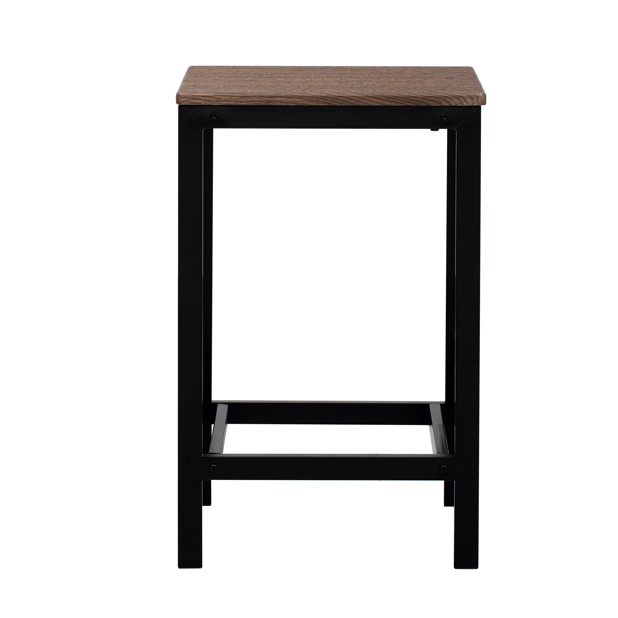 TREXM 5-piece compact bar table with table and stool - modern industrial design (dark brown)