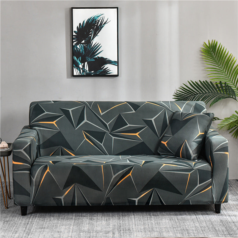 Printed sofa cover with all inclusive sand and elastic sofa cover