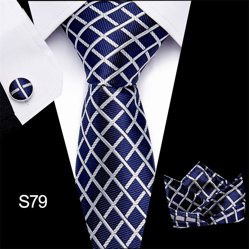 Men's tie three piece set cashew flower series fashion tie