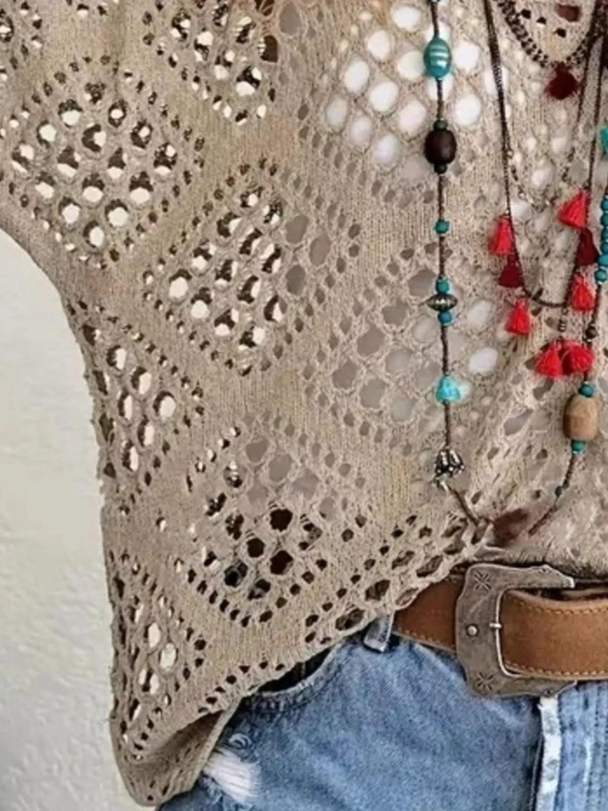 Crochet knit cover-up