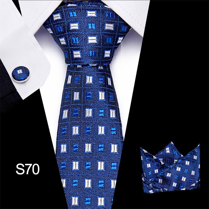 Men's tie three piece set cashew flower series fashion tie