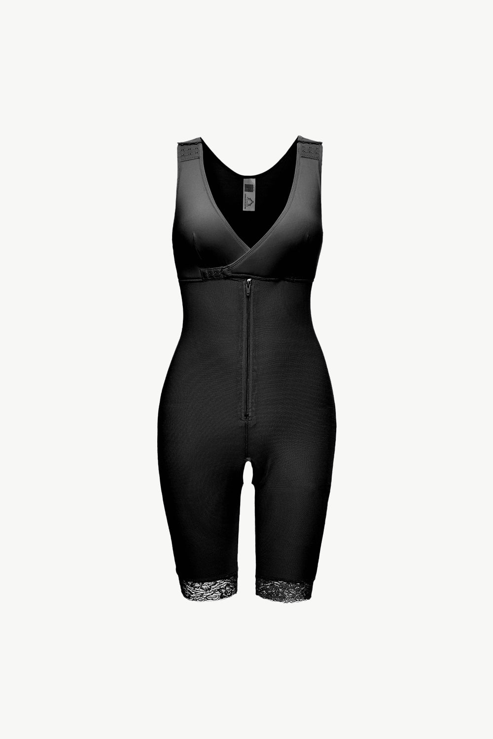 Zip-front lace shapewear