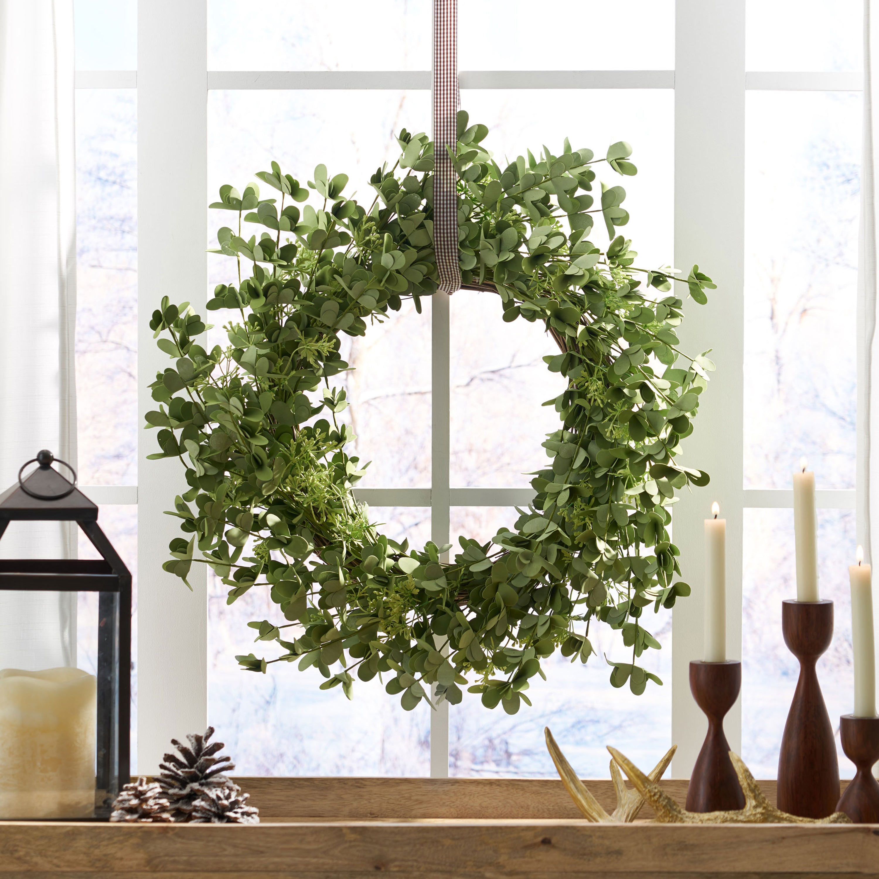 27" OXALIS CORNICULATA WREATH