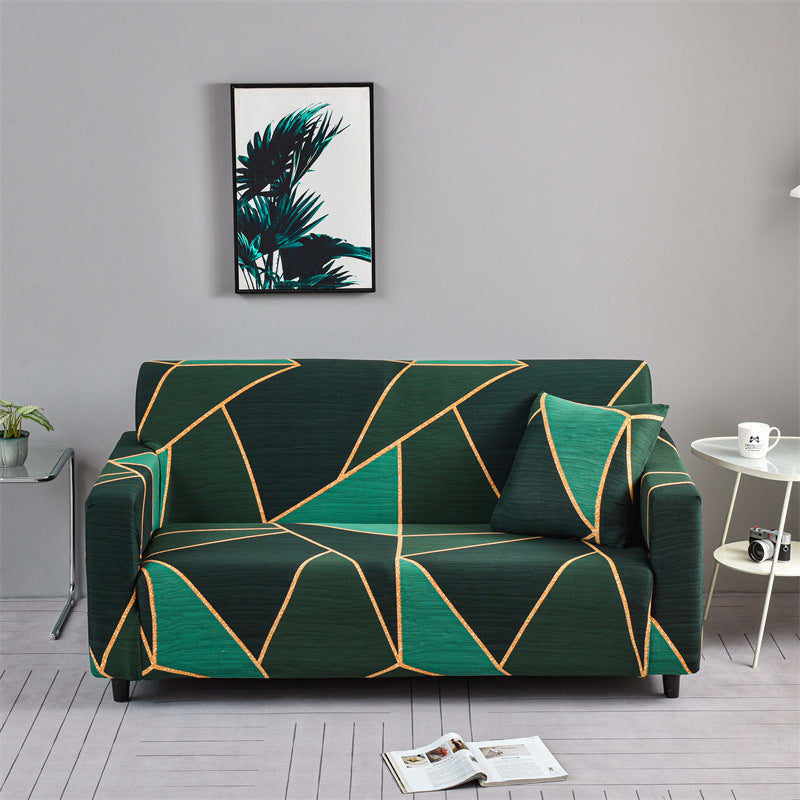 Four season sofa cover with full elastic sofa cover and fabric combination anti slip cover