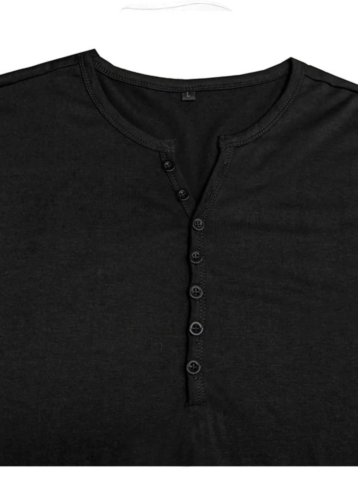 Classic henley short sleeve polo shirt