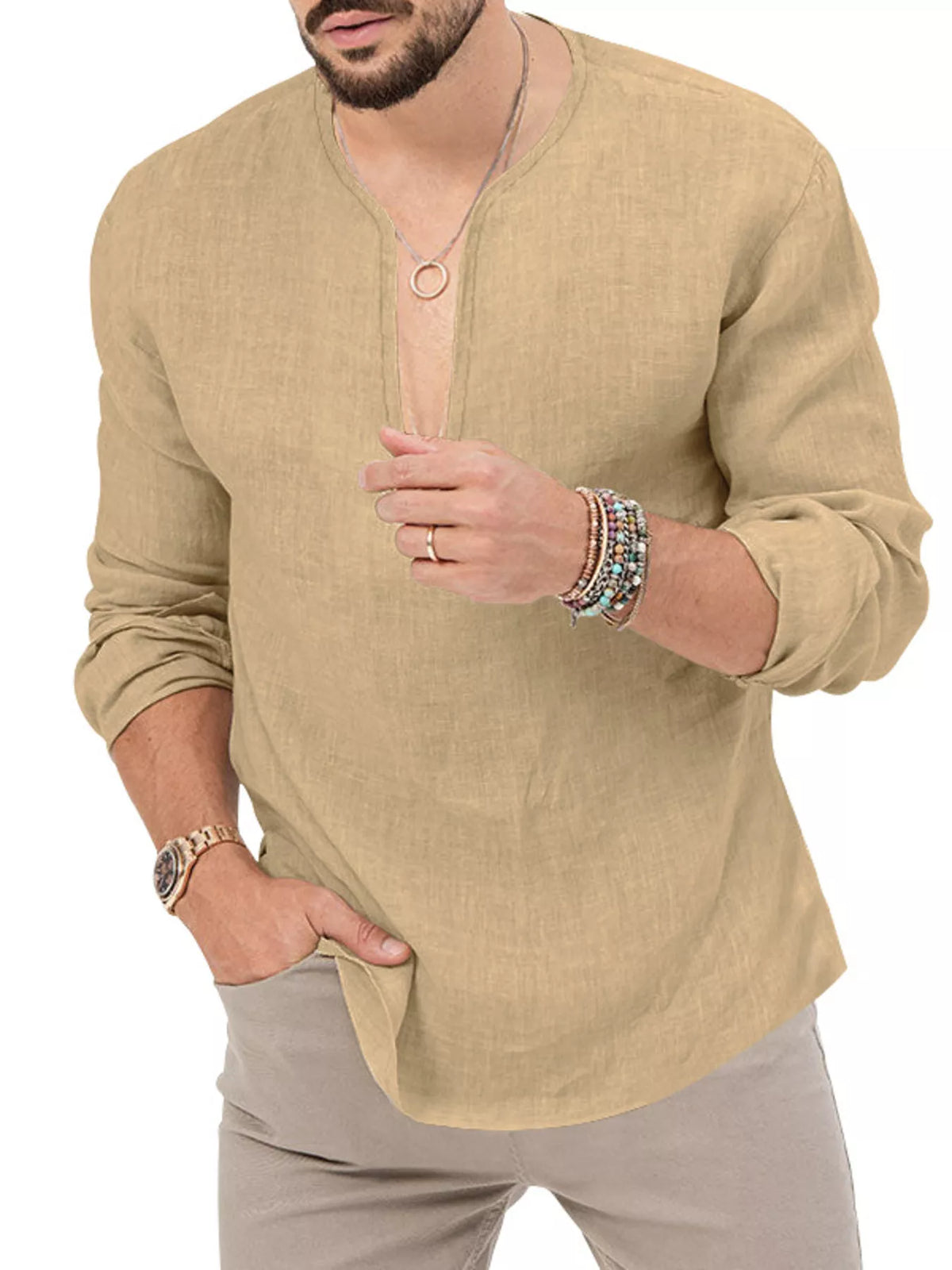 Slim long-sleeve shirt