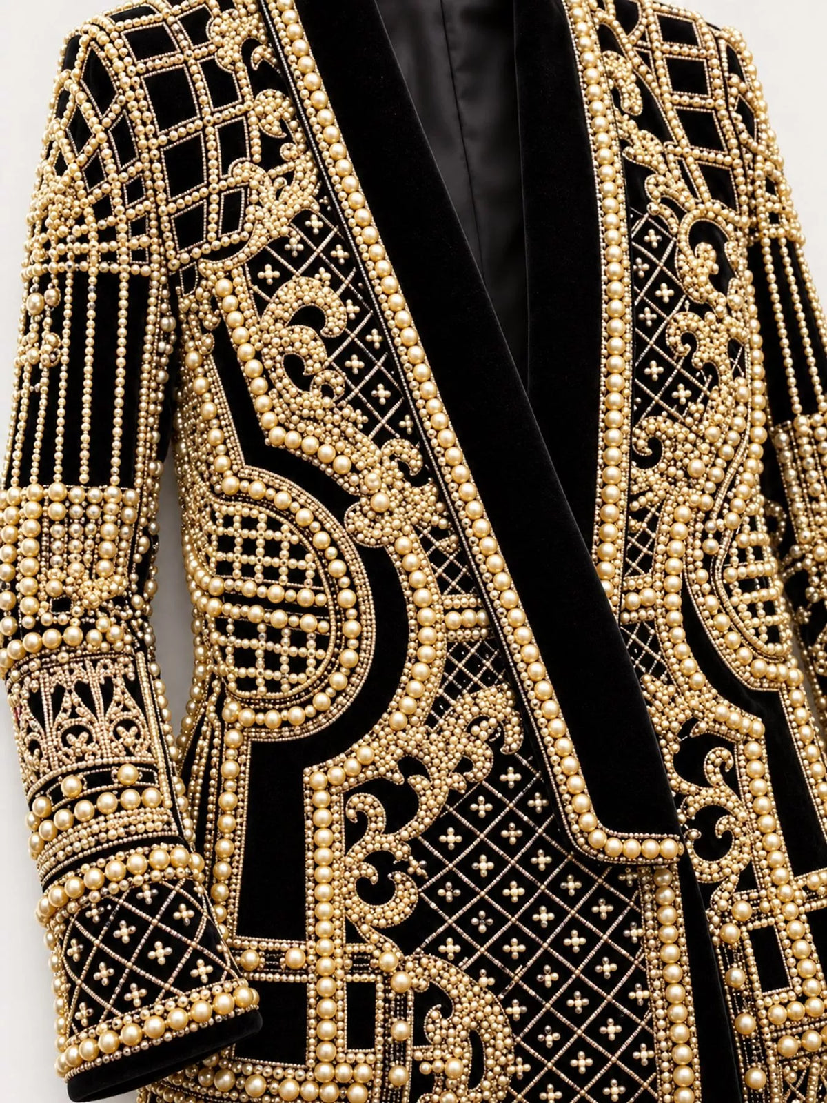 Pearl-button blazer
