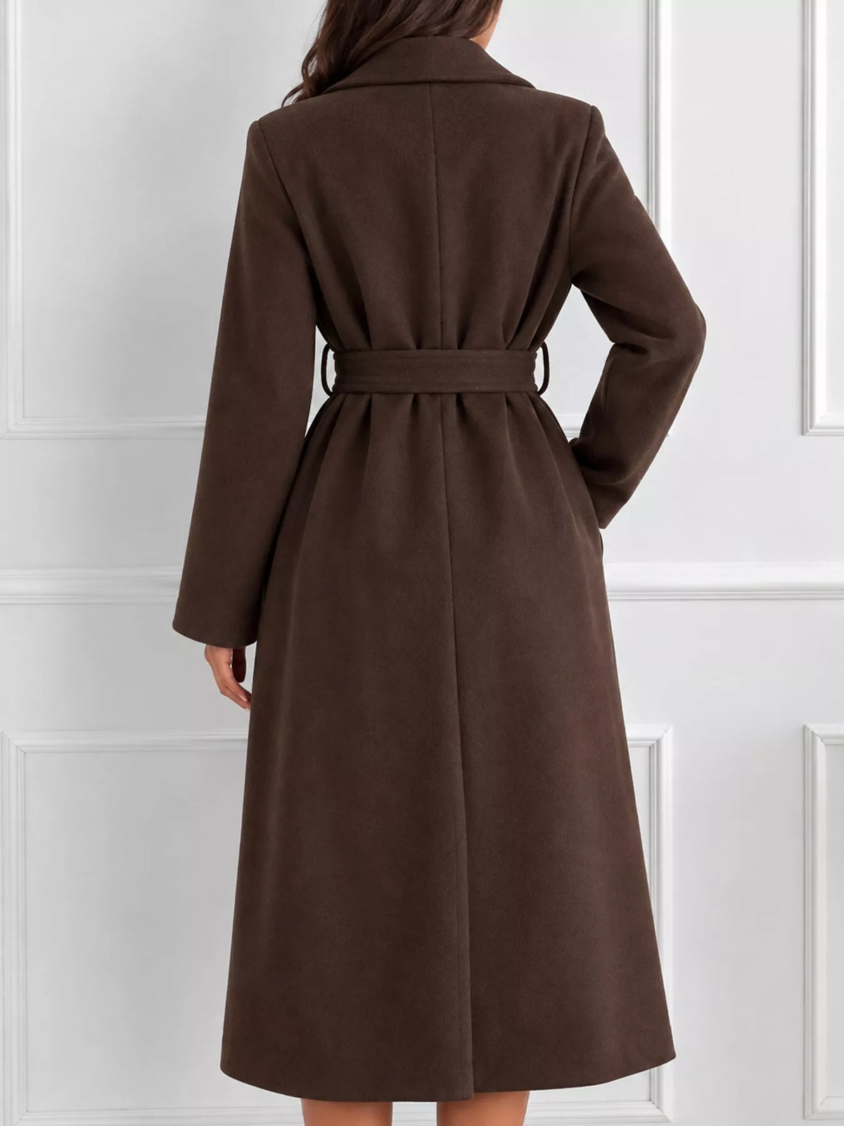 Belted lapel coat