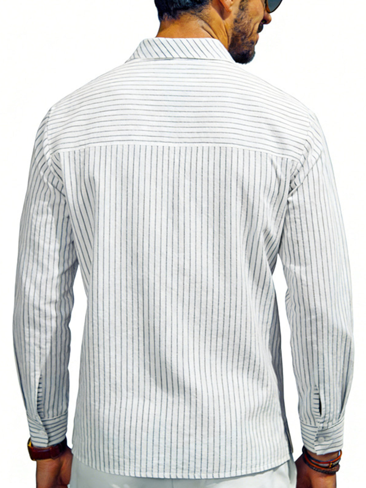 Striped long-sleeve shirt