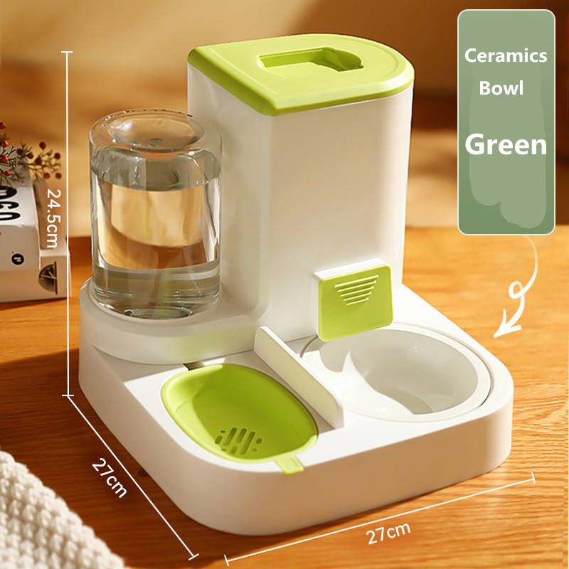 Automatic pet feeder, steel bowls