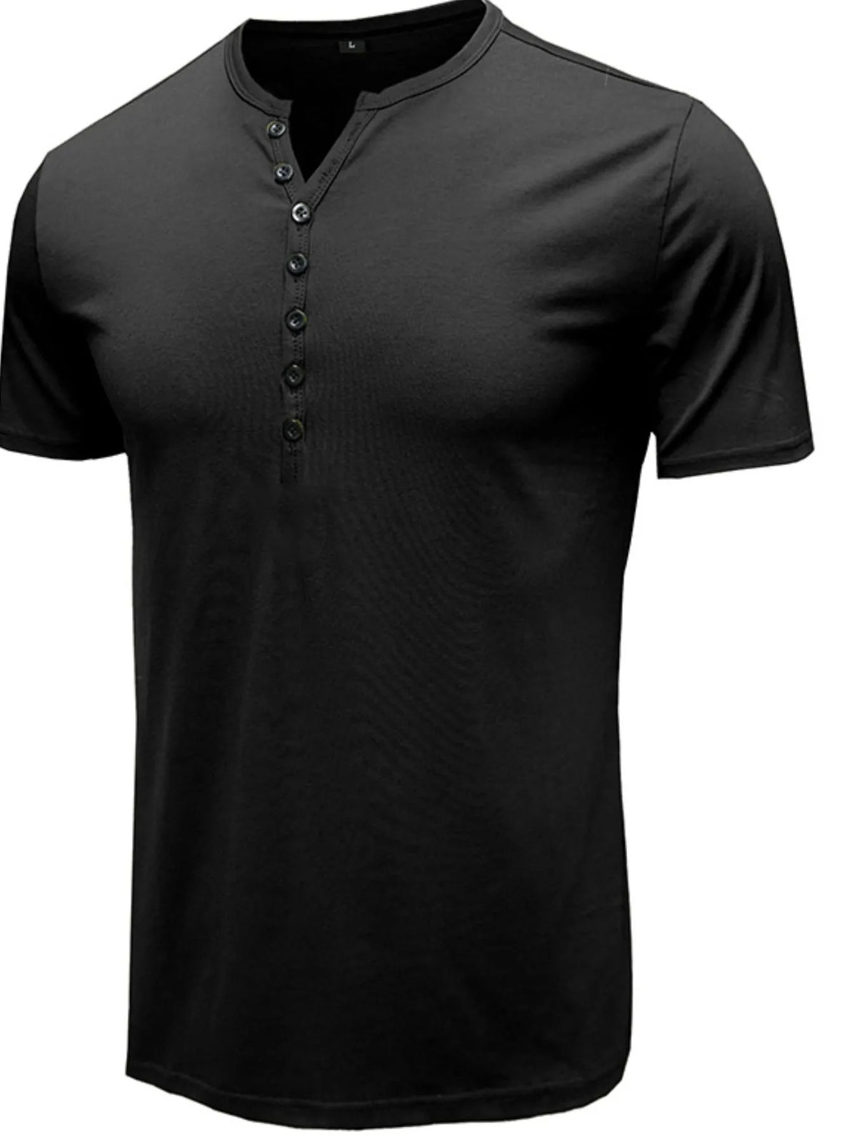 Classic henley short sleeve polo shirt