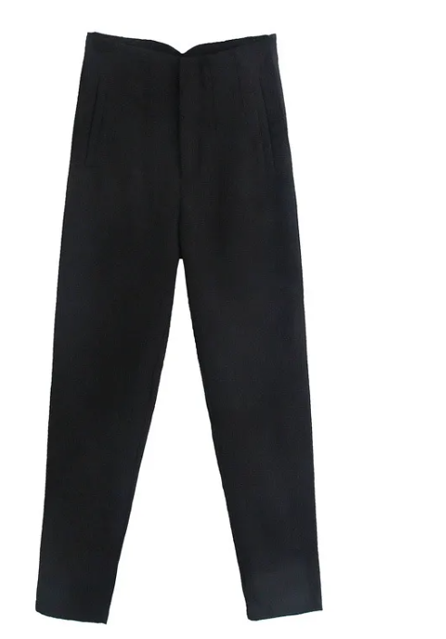 High-rise tapered trousers