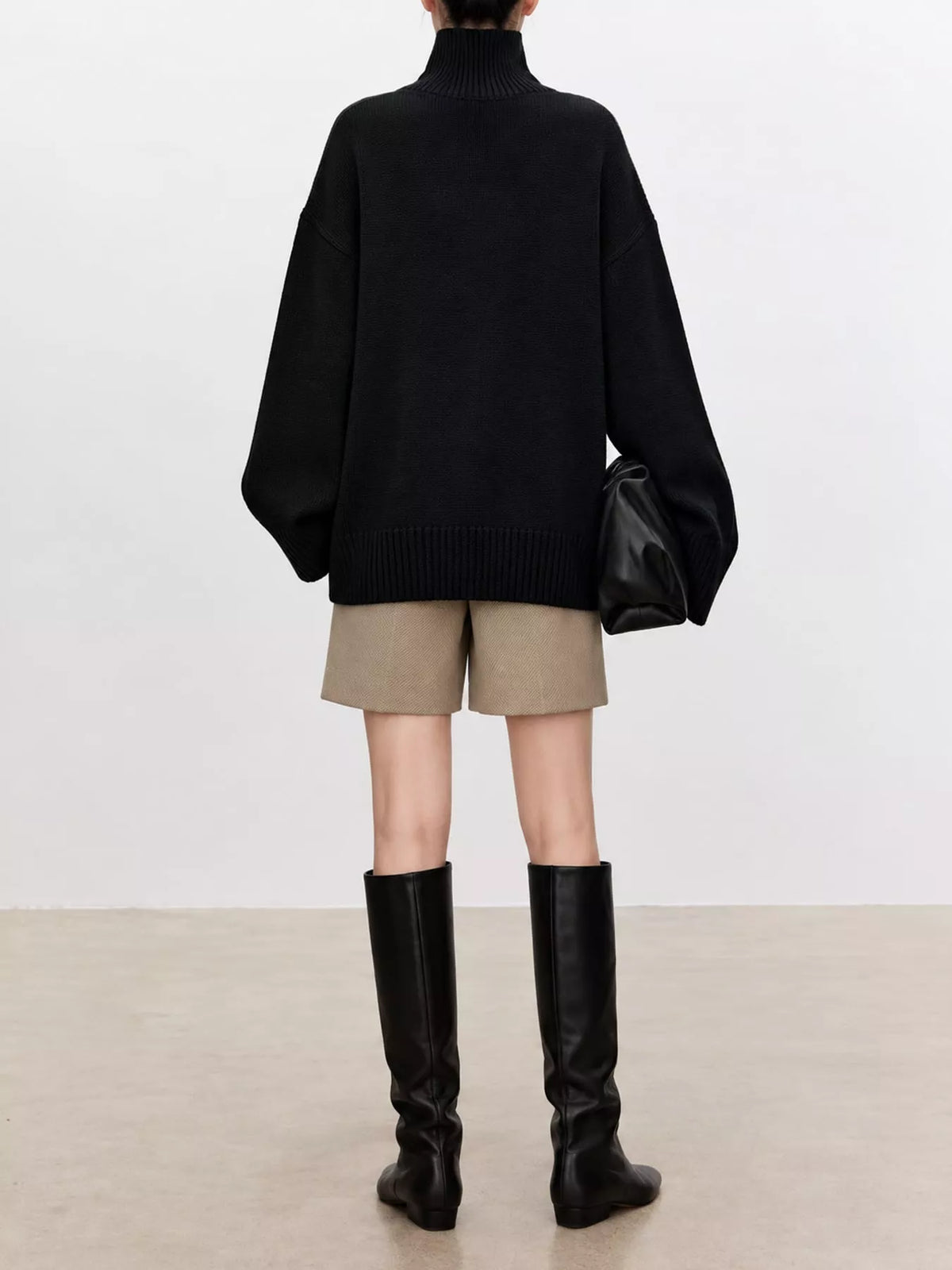 Oversized Turtleneck Wool Sweater