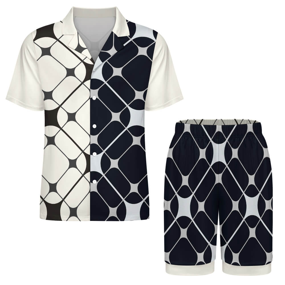 Ice silk  Short sleeved pajama set