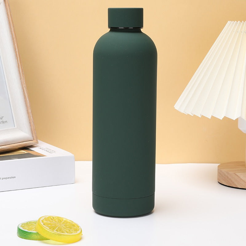 Insulated steel water bottle, Dark green, front