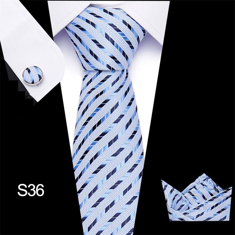 Men's tie three piece set cashew flower series fashion tie