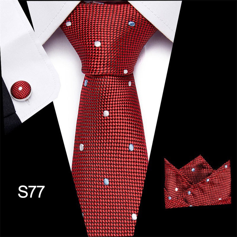 Men's tie three piece set cashew flower series fashion tie