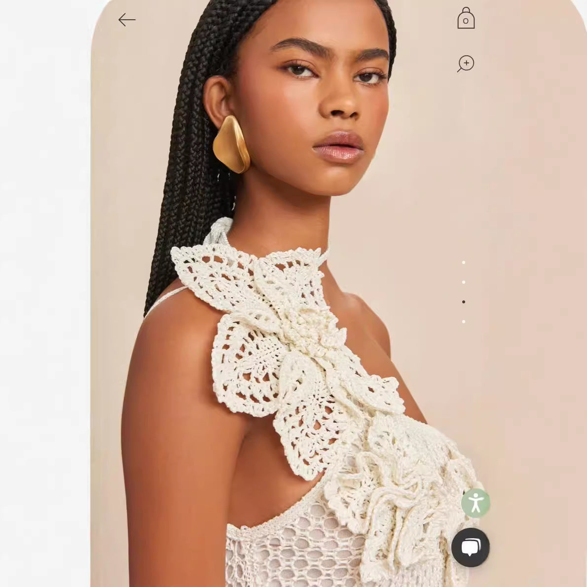 Halter 3D flower dress