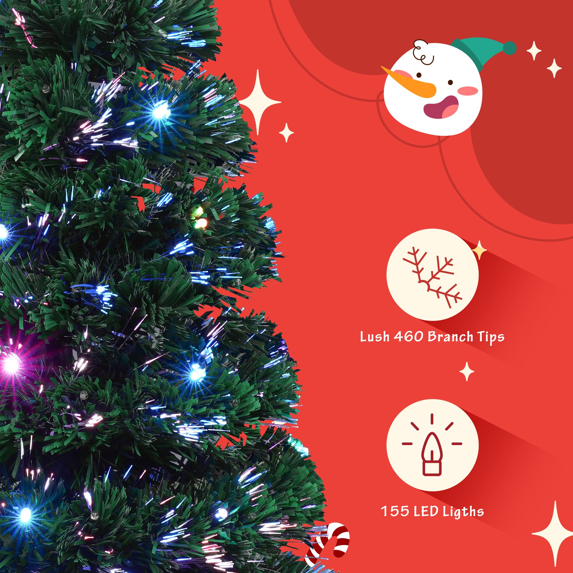 4-piece Christmas artificial tree set, Christmas wreath, wreath and 2 colored light entrance trees, PVC holiday celebration set