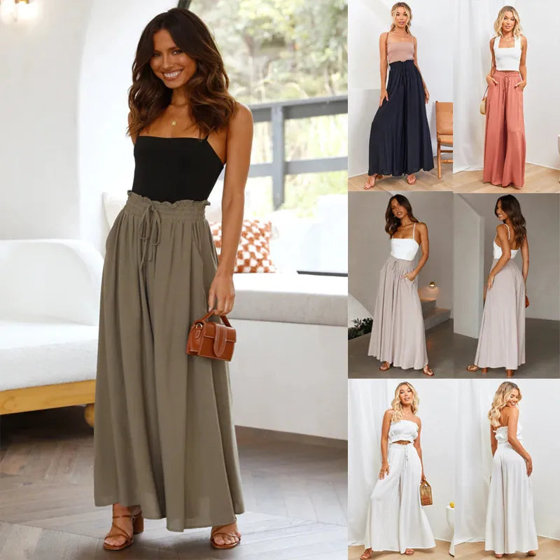Flowing wide-leg pants