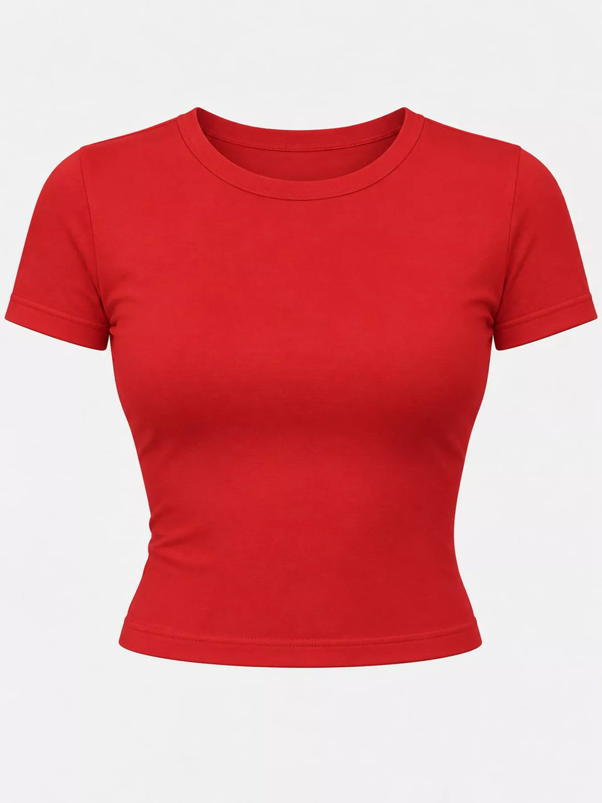 Fitted crew crop tee