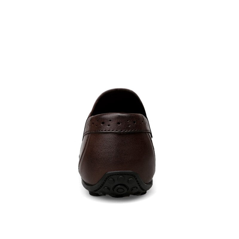 Leather driving loafers