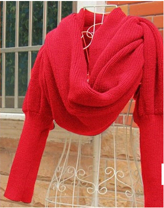 Rib-knit wrap scarf