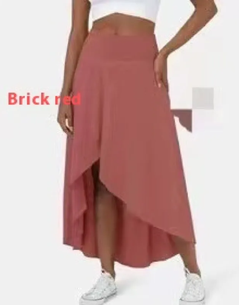 High-low jersey midi skirt