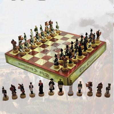 Newest Design Leather Chess Movie Theme Resin Doll Chess