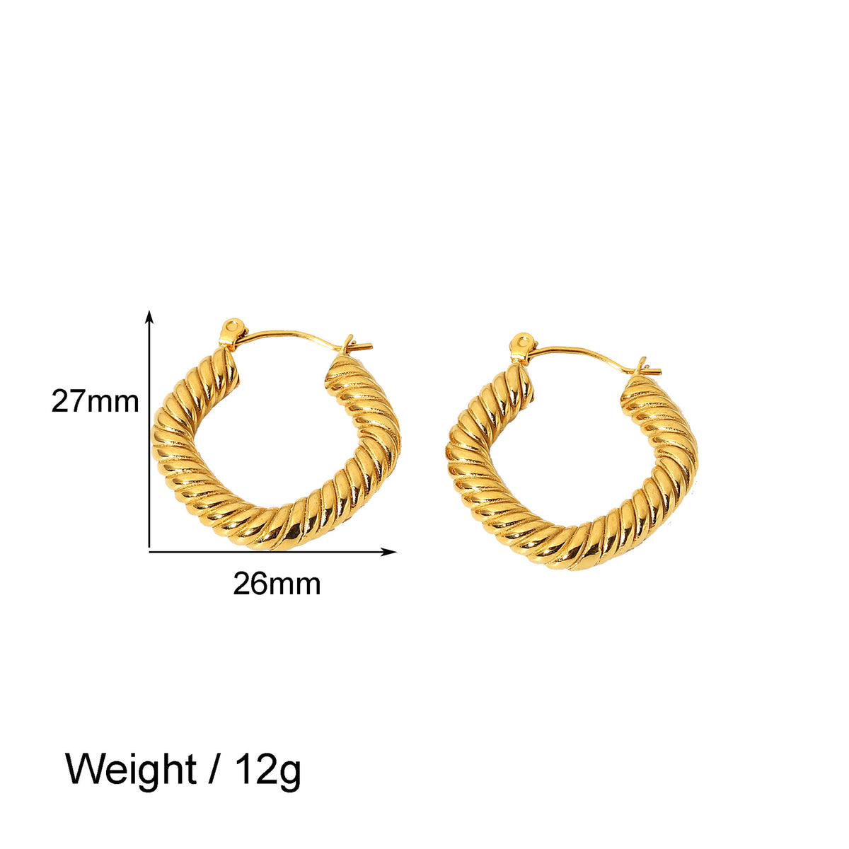 Geometric gold earrings