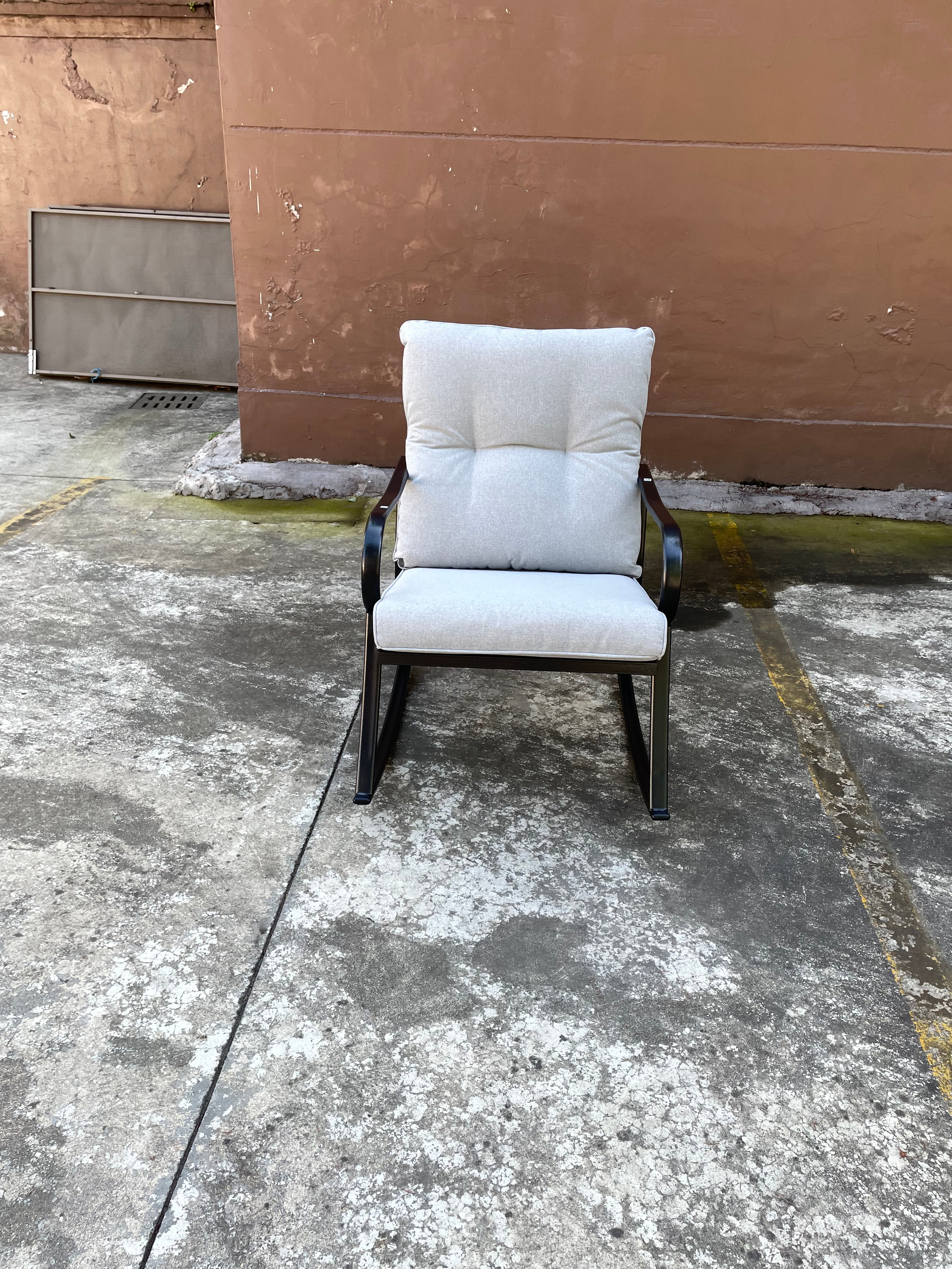 ROCKER SET CHAIR AND TEAPOY OFF-WHITE