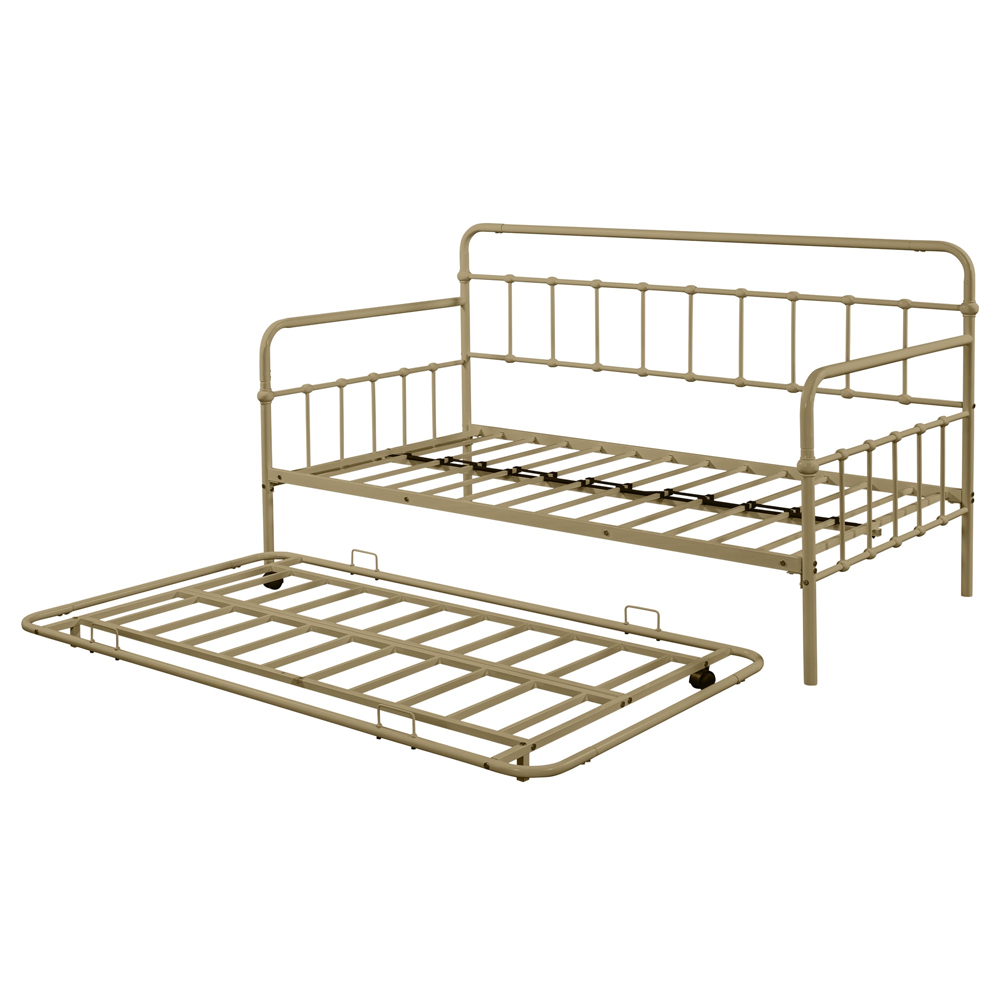 Metal Frame Daybed with trundle（Bronze）