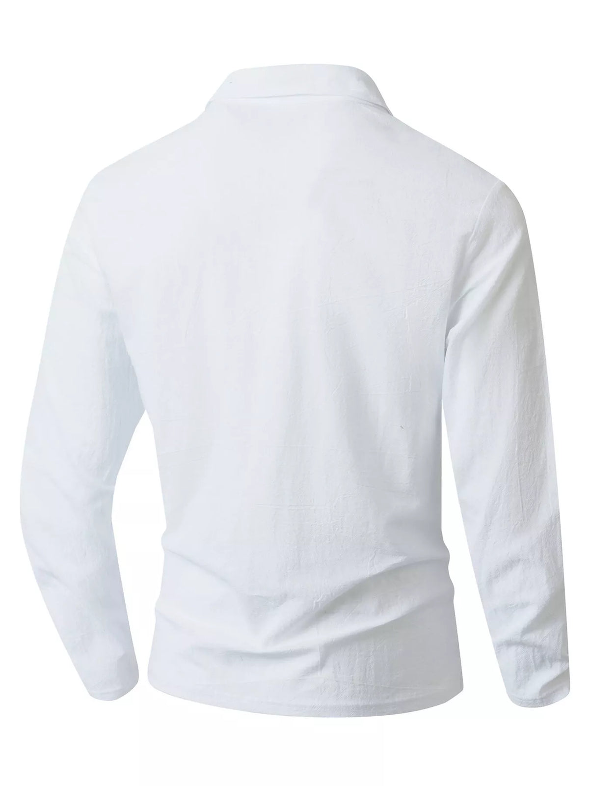 Casual long sleeve linen-blend shirt