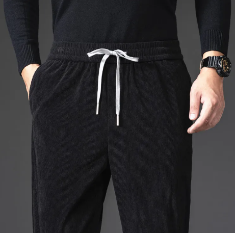Corduroy drawstring trousers