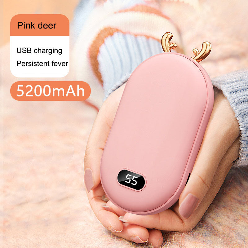 Mini Space Number Display Warm Hand Treasure 2-in-1 Warm Hand Treasure Charging