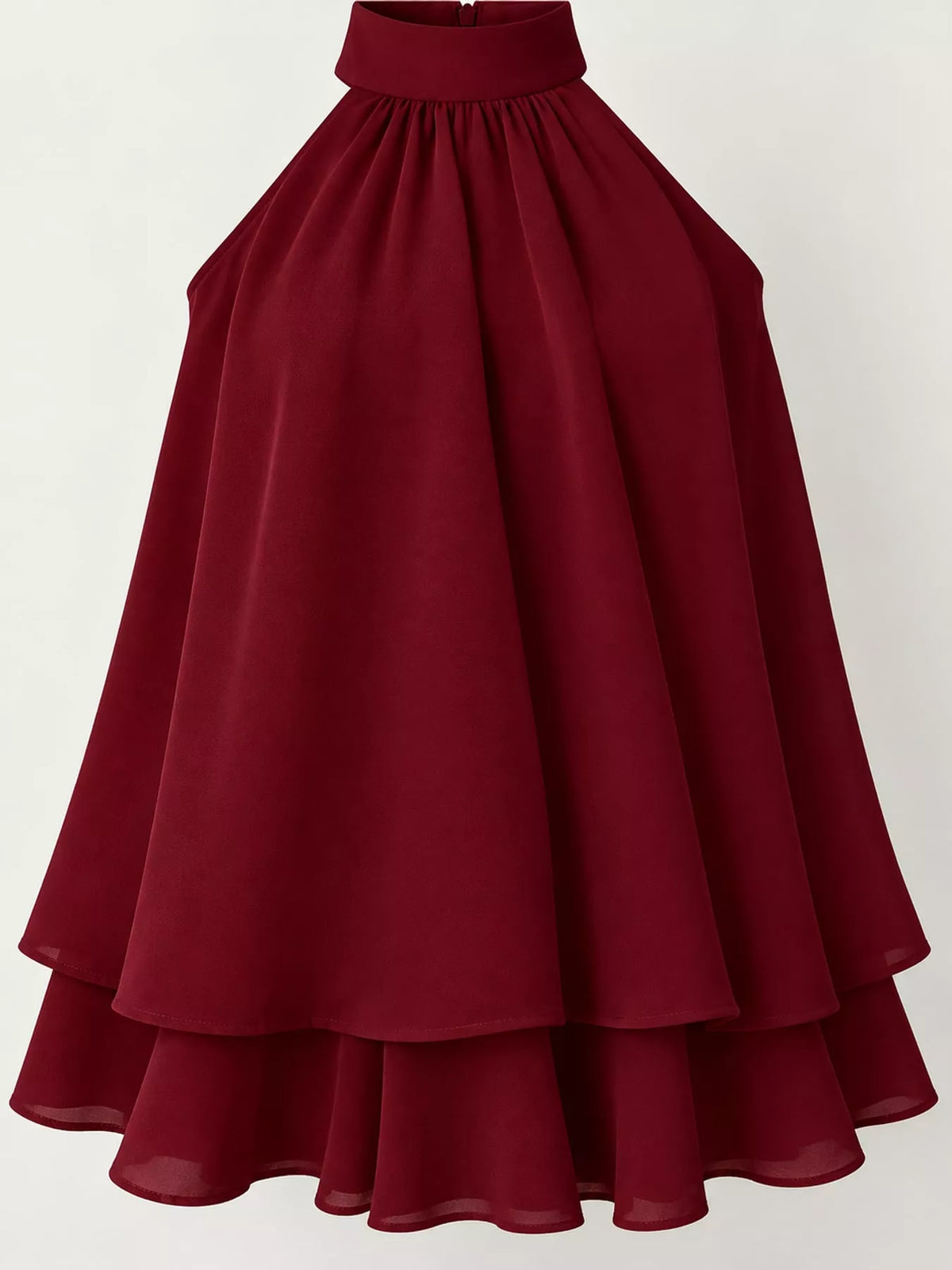 Ruched halter mini dress