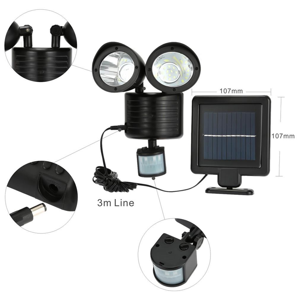 22 LED Solar Energy Bright PIR Human Body Light Sensor Induced Home Security Rotatable Detector Lamp Outdoor Lighting